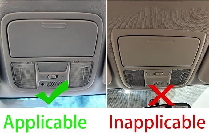 Real Carbon Fiber Trim for Honda Accord Accessories | for 2003 2004 2005 2006 2007，Roof Map Reading Light Panel Cover，Interior Dash Panel，Thick Overlay Sticker Decal