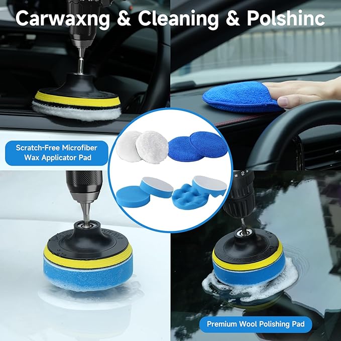 36Pcs Car Detailing Kit, Car Detailing Brush Set, Car Cleaning Kit, Auto Detailing Tools for Interior Exterior Wheels, Professional Car Wash Accessories with Windshield Cleaning Tool and Storage Box