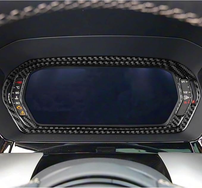 Real Carbon Fiber Speedometer Decals Fit for Audi A3 8Y S3 2021-2025 | Speedometer Surround Trim | Accessories | Anti-scratch | Self-adhesive