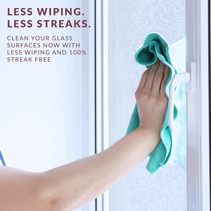 HOPE'S Perfect Glass Cleaner Spray, Streak-Free, Ammonia-Free Window, Mirror, Screen, Tinted Glass, and Shower Door Cleaner, Indoor and Outdoor Glass Surfaces, 32 Fl Oz, Pack of 6