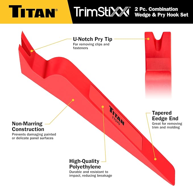 Titan 11568 2-Piece Combination Wedge and Pry Hook Set