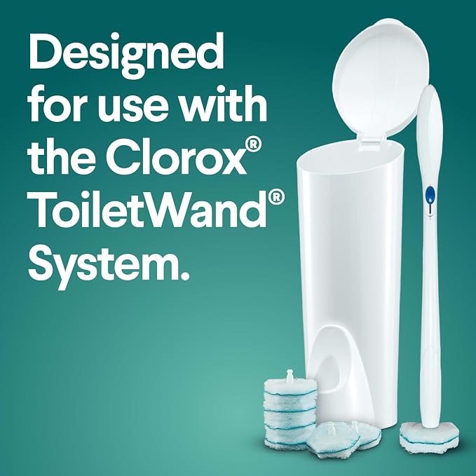 CLOROX ToiletWand Toilet Cleaner Refills, Toilet brush, Rainforest Rush, 10 Count (Pack of 6)