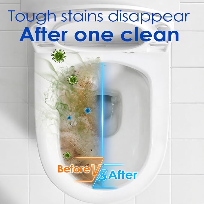 30pcs Disposable Toilet Bowl Brush and Holder, 30 Refills Toilet Bowl Cleaner, Toilet Cleaning Supplies,Toilet Wand Kit, Wall Mounted Toilet Brush for Deep Cleaning, Hygienic Bathroom Maintenance