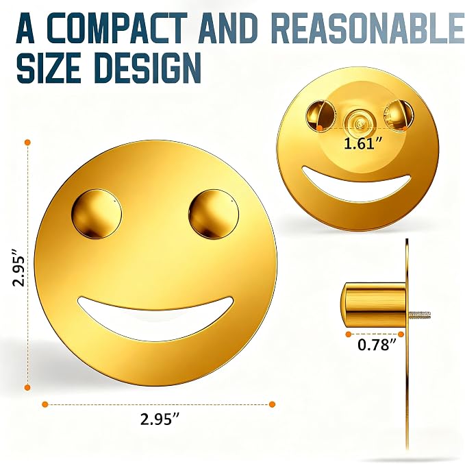 Yoshiky Stainless Steel Smiley Face Sponge Holder, Silver Sink Caddy Organizer Storage with Suction Cup for Kitchen, Kitchen Accessories Decor Scrubber-Gold