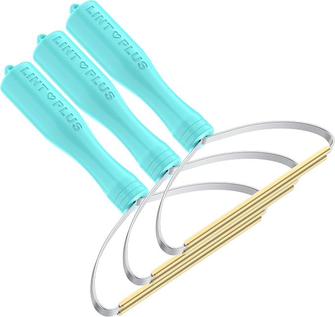 Deep Cleaner Pro Pet Hair Remover 3-Pack - Multi-Surface Carpet Rake & Scraper Tool for Dog & Cat Hair on Rugs, Couches, Pet Towers, Car Seats - Reusable, Battery-Free, Reusable Travel-Size