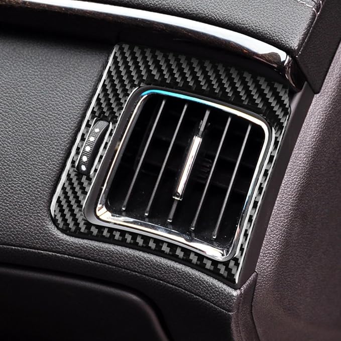 Real Carbon Fiber Trim for Cadillac CTS Accessories | for 2008 2009 2010 2011 2012 2013 Side Air Vent Decoration Panel Sticker Interior Thick Overlay Decal