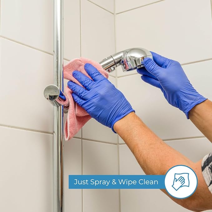 Astonish Streak Free Foaming Bathroom Cleaner Spray Bottle - Deep Cleaning White Jasmine & Basil Scented Spray For Soap Scum, Watermarks & Limescale - Cruelty Free Household Cleaning Supplies, 750 ml