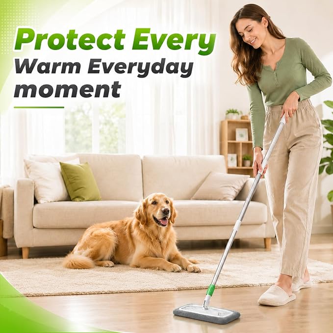 Reusable Mop Pads Compatible with Swiffer Sweeper Mop Cleaning Mop Pads Refill for Dry & Wet Sweeping for Multi-Surface/Hardwood Floor Cleaning (Grey)