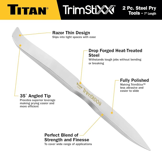 Titan 11592 Trim Stixx 2-Piece 7-Inch Pry Tool Set