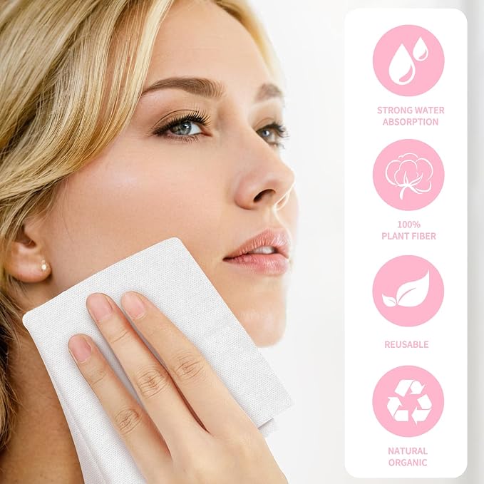 Classycoo Compressed Towel 120 PCS with 2 Carrying Cases,Disposable Mini Tablets Portable Face Towel Cotton Coin Tissue for Travel, Camping, Hiking, Sport, Home Hand Wipes, Outdoor Activities (Pink)