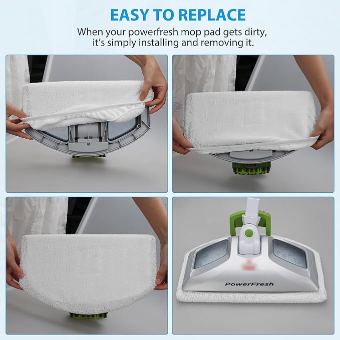 6 Pack Steam Mop Replacement Pads Washable for Bissell Powerfresh | 1940 1806 1940A 19405 1940W 19409 2075A 2685A 2181 2814 1544 Series for Bissell Powerfresh Deluxe 1806 Steam Cleaner Mop Pads