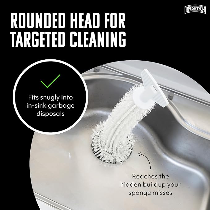 BRUSHTECH – Kitchen Waste Food Disposal Brush – White