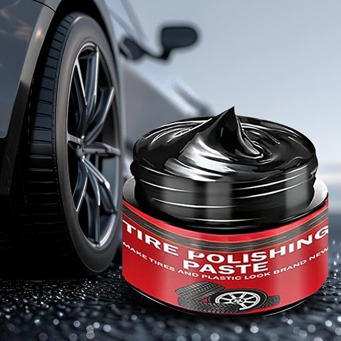 Tire Polishing Paste Rapid – Acting Deep Nourishing, Auto Black Trim Restorer, Wheels Seats Door Seals Bumpers | Wheels Seats Door Seals Bumpers Cars Trucks Sedans RVs SUV Motorcycles