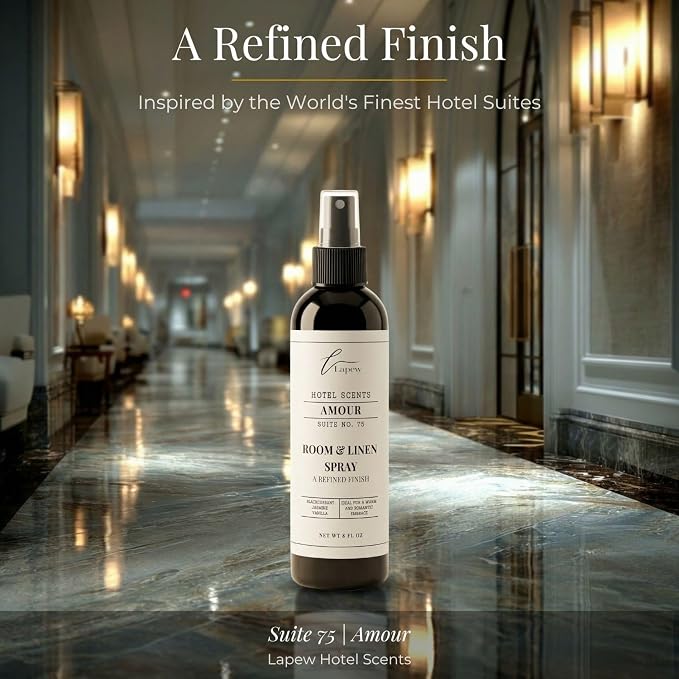 Lapew Hotel Scents Luxury Room Spray | Amour Suite 75 | Inspired by the Four Seasons | Linen Spray Air Freshener & Fabric Spray | 8 fl oz
