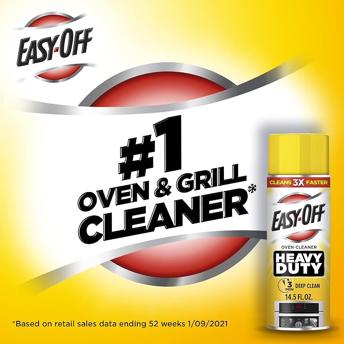Easy Off Heavy Duty Oven Cleaner Foam, Removes Grease & Burned-On Food, For Ovens, Grill Grates & More 14.5oz (2-count)