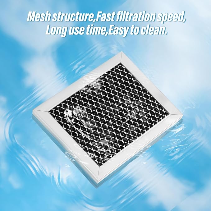 4Pcs Microwave Charcoal Filter Replacement for 8206230A, Microwave Filter Replacement 5.35" x 5.03" Air Carbon Filter