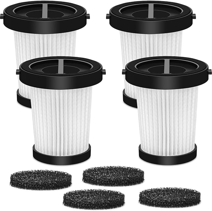 Replacement Filter Compatible with CFBF LW-P1018 Mattress Vacuum Cleaner | 4 Pack High-Efficiency Dust Removal‌ Washable and Reusable Bed Vacuum Cleaner HEPA Filter