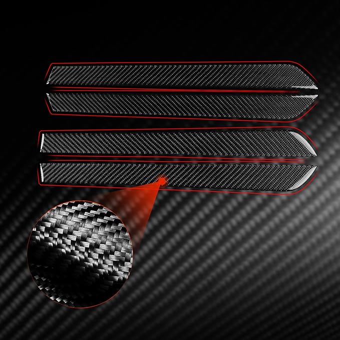 Door Panel Decals Fit for Toyota 4Runner 2003-2009 Real Carbon Fiber | for 4 Runner(N210)2003 2004 2005 2006 2007 2008 2009 SR5/Sport Edition/Limited|Door Panel Accessories|Thick Overlay