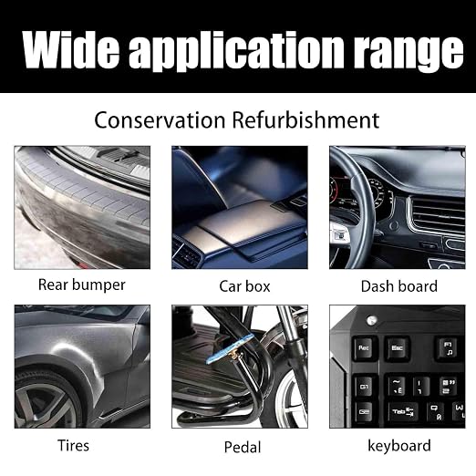 Crystal Coating for Car Plastic Parts, Plastic Restorer Refurbish Agent with Sponge, Automotive Exterior and Interior PlasticParts Scratch Remover, Car Ceramic Coating (2PCS)