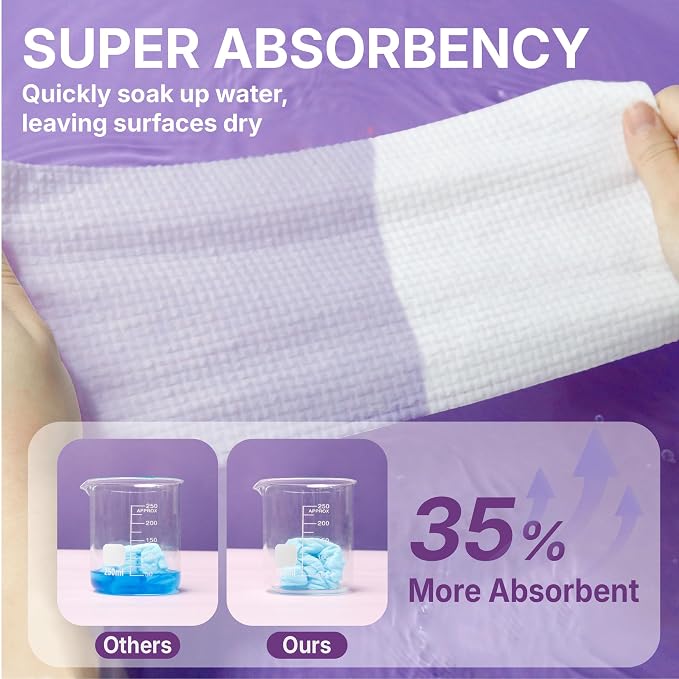 Large Compressed Towel Tablets, 30 Count | XL 10x12 Disposable Face Towels for Travel and Camping, Individually Wrapped Magic Wipes for Hiking, Gym, Sensitive Skin
