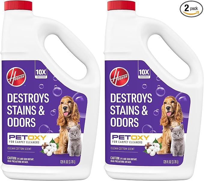 Hoover PowerScrub Elite Pet Upright Carpet Cleaner Machine, Lightweight Deep Cleaning Shampooer Machine with Pet Tool and Hose, Pair Carpet Cleaner Solution (Pack of 2)