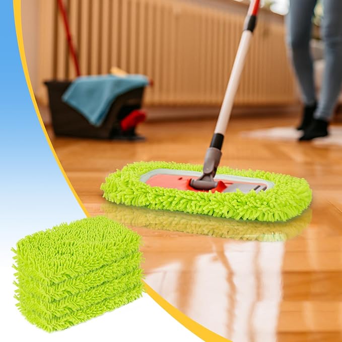 Unoutur Reusable Dry Sweeping Cloths Microfiber Wet Mop Pads Compatible with Swiffer Sweeper Mop Replacement Sweeping Mopping pad Refills for Hardwood Surface Floor Cleaning (8PCS)