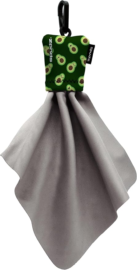SPUDZ Classic Microfiber Lens Cleaner – Clip-On Pouch, Washable – for Binoculars, Scopes, Glasses, Screens | Classic | Avocado, 6 x 6 Inch