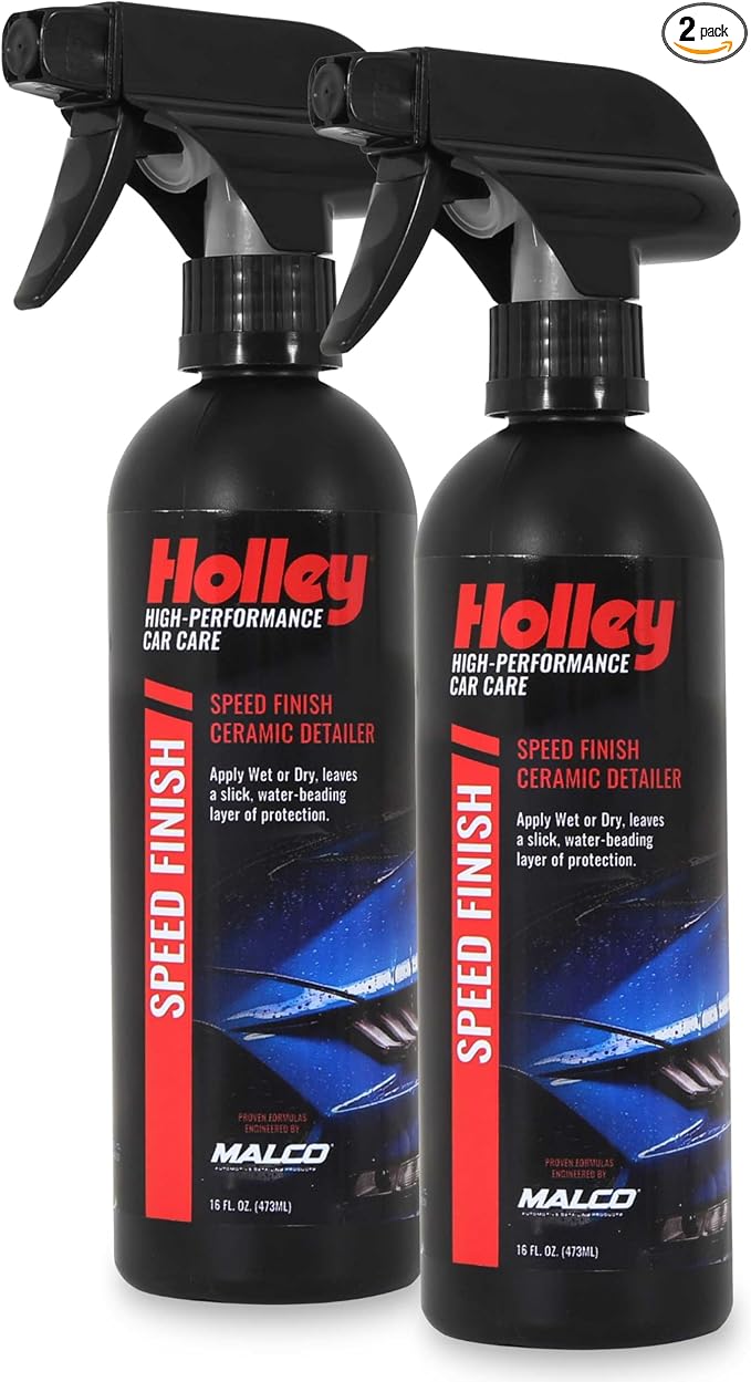 Holley Speed Finish - Ceramic Detailing Spray - High-Performance Car Care, Fast Acting, Quick Drying - Spray on Any Vehicle Surface to Repel Water and Protect Paint - 16 oz. (2 Pack)