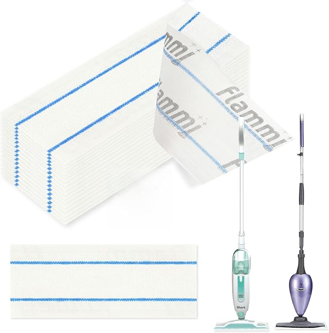 Flammi Semi-Disposable Microfiber Mop Pads Compatible with Shark S1000 S1000A S3250 S3251 S3101 SK410 SK435CO SK460 SK140 SK141, 16 Pack