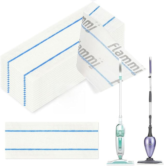 Flammi Semi-Disposable Microfiber Mop Pads Compatible with Shark S1000 S1000A S3250 S3251 S3101 SK410 SK435CO SK460 SK140 SK141, 16 Pack