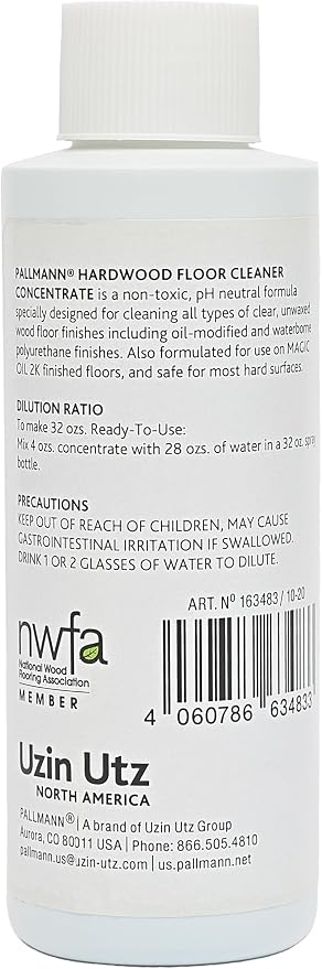 Pallmann Hardwood Floor Cleaner Concentrate - 4 oz - Residue Free
