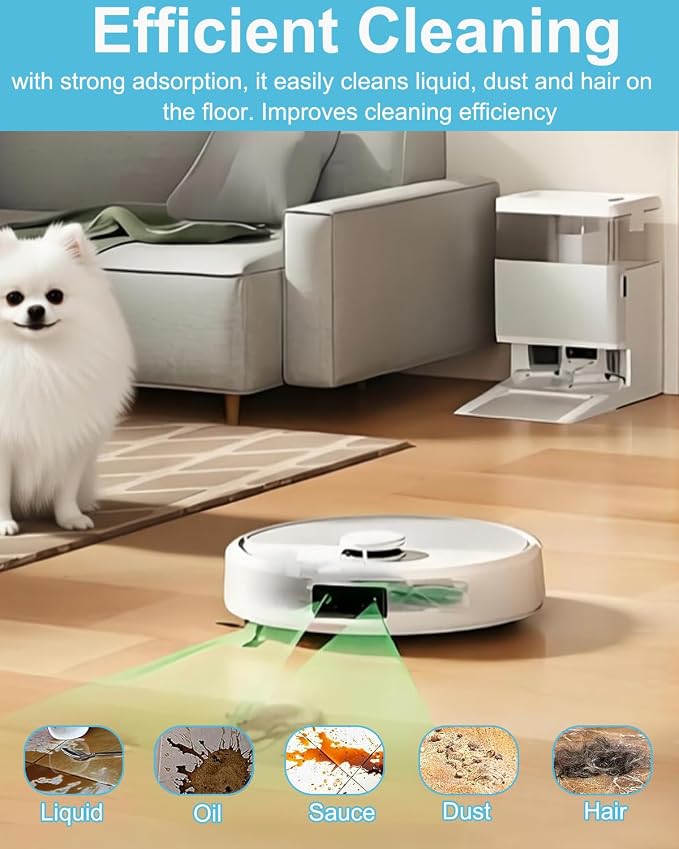 12 Pack Mop Pads for iRobot Roomba 505X, 405, 505 Robot Vacuum Cleaner | Washable Reusable High Density Microfiber Mopping Pads, Strong Absorption, Tool-Free Install, Durable Deep Cleaning