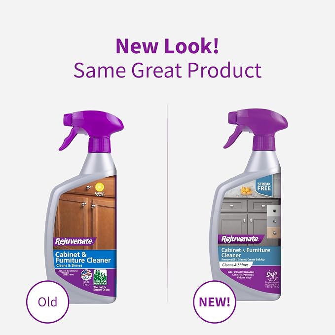 Rejuvenate Cabinet & Furniture Cleaner pH Neutral Streak and Residue Free Cleans Restores Protects, 24 Ounces, 6 Pack
