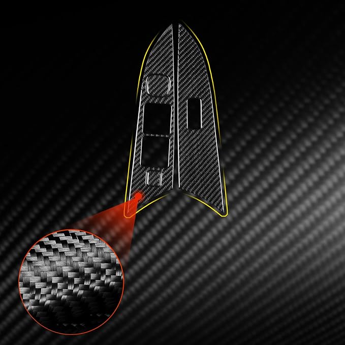Fit for Mazda 3 2004-2009 Carbon Fiber Door Window Switch Stickers | Door Window Switch Panel Trim Decorations | Accessories | Anti-scratch | Self-adhesive