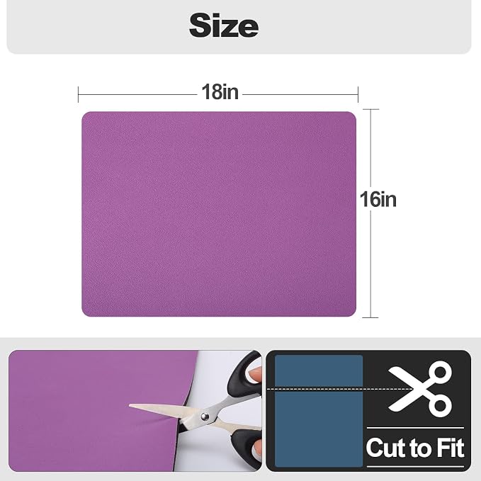 Ecotrim - Dish Drying Mat for Kitchen Counter | Coffee Bar Mat for Countertops | Heat Resistant Drainer Mat with Non-slip Rubber Backed | Hide Stain Kitchen Absorbent Draining Mat | Purple 16"x18"
