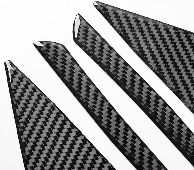 Carbon Fiber Rear Side Window Decals Fit for Audi A3 8Y S3 2021-2025 | Rear Side Window Cover Rear Wing Triangle Trim | Accessories | Self-adhesive