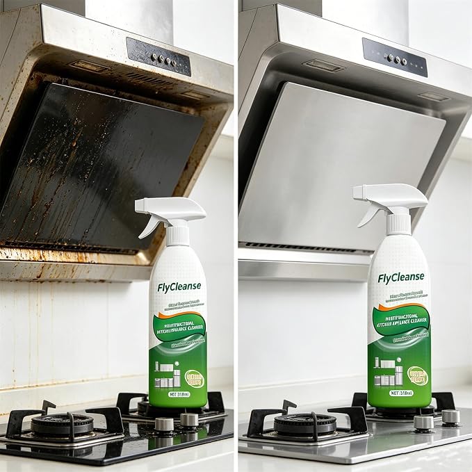 Heavy Duty Oil Stain Remover, Multi-Purpose Kitchen Cleaner For Cooktop, Grease, Stove, Oven, Vent Hood, Grease Remover For Appliances (1PCS, 318ml)