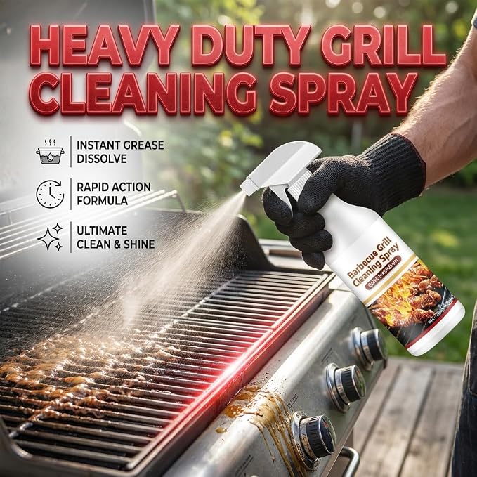AIIONP Fast Acting Heavy Duty Grill Degreaser Spray, 2026 New Grill Cleaner, Multi Purpose Kitchen Degreaser Spray, Durable Oven and Grill Cleaner for Outdoor Cooking Areas (2)