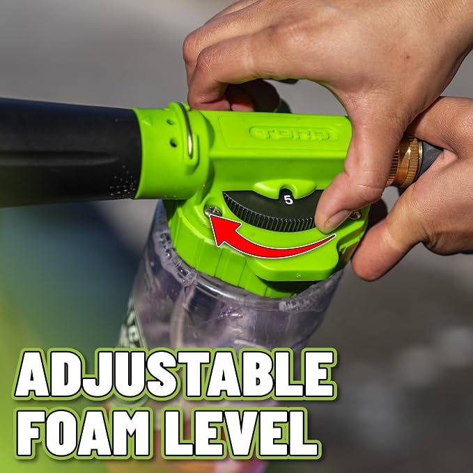Chemical Guys, TORQ Foam Blaster 6 Cannon, Garden Hose Attachment for Cars | Sprays thick clinging suds straight off your garden hose, no pressure washer, with an adjustable foam ratio dial
