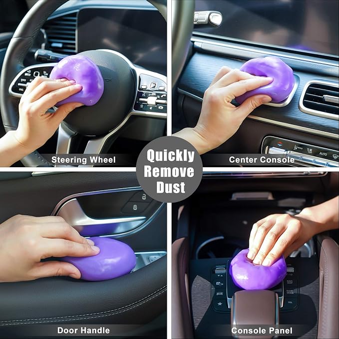 TICARVE Cleaning Gel for Car Detailing Car Vent Cleaner Cleaning Putty Gel Auto Car Interior Cleaner Dust Cleaning Mud for Cars and Keyboard Cleaner Cleaning Slime Purple | Cleaning Putty Gel Car Interior Cleaner Dust Cleaning Mud Keyboard Office Lapto...