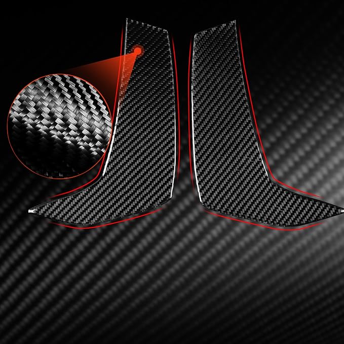 Carbon Fiber Front Grille Stickers Fit for Audi A3 8Y S3 2021-2025 | Front Grille Bumper Side Trim Decorations | Accessories | Anti-scratch | Self-adhesive