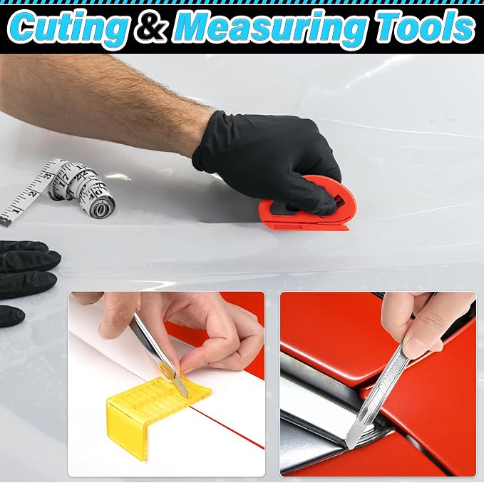 DIYSELF 55 Pcs Car Window Tint Kit, Tint Tools for Car Wrap | Window Film Installation Kit, Car Window Tint Tools, Water Blades Squeegee for Vinyl, Vehicle Glass Protective Tinting Tools