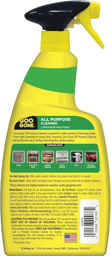 Goo Gone All-Purpose Cleaner - Removes Dirt, Grease, Grime and More - 32 Ounce - [2 Pack]