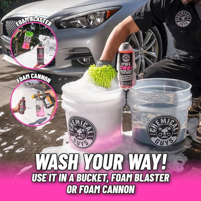 Chemical Guys, Mr. Pink Foaming Car Wash Soap, Foam Cannon, Candy, 32 oz