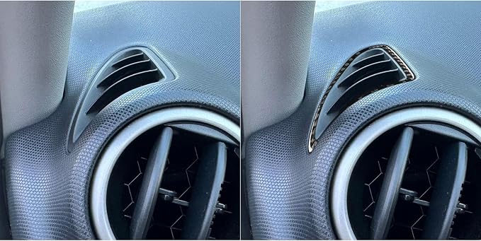 Real Carbon Fiber Dashboard Side Stickers Fit for Mazda 3 2004-2009 | Dashboard Side Air Vent Trim Decorations | Accessories | Anti-scratch