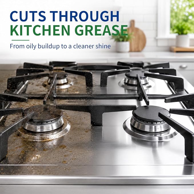 Kitchen All Purpose Cleaner and Degreaser, Oven and Stove Top Cleaner | Greasekiller Spray, 12.5oz for Kitchen Cleaner, Oil Stain Remover for Countertops, Ovens, Appliances, BBQ, Lemon,Ready to Use