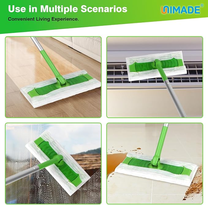 UNIMADE Dry Sweeping Cloths, 180 Count Mop Refills | Compatible with Swiffer Sweeper - Disposable Duster Refill Mops for Cleaning Hardwood Floor Dust