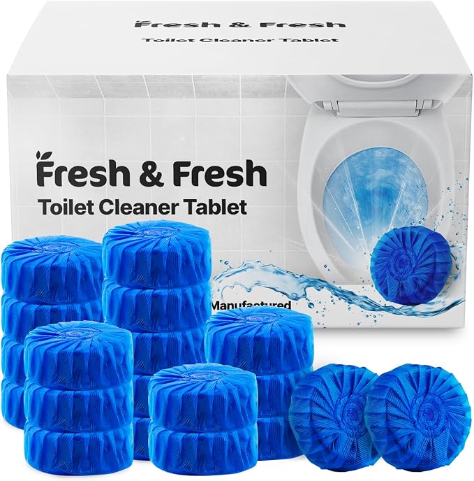 Disposable Toilet Bowl Cleaners(25 Tablets) Odor Eliminator, Fresh Scent, Multipurpose Residential and commercial Toilet Cleaners 2-3 week Lasting Toilet Bowl Cleaner
