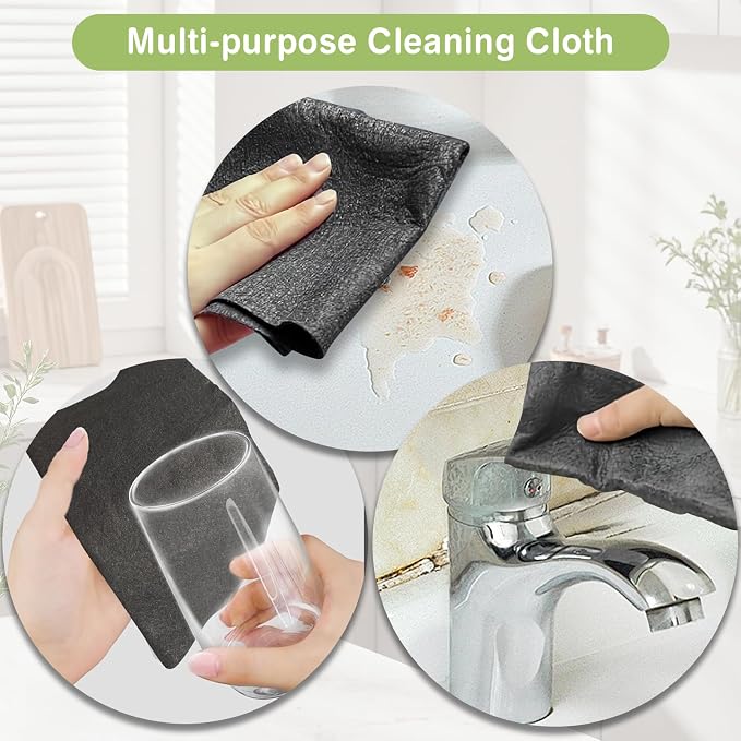 Thickened Magic Cleaning Cloth, Reusable Magic Cleaning Cloths for Glass, Streak Free Microfiber Magic Cleaning Cloth Reusable Rags for Kitchen, Windows, Mirrors, Cars (10)