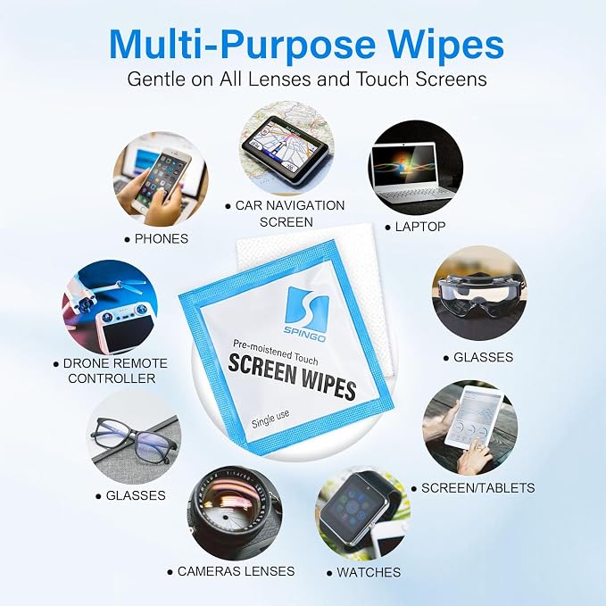 360 Count Screen Wipes, Screen Cleaner Wipes for Electronics, Touchscreens | Streak-Free & Scratch-Free Electronics wipes for Phone, Laptop, Computer, Monitor, Touchscreens, Care Screens, Eyeglasses.